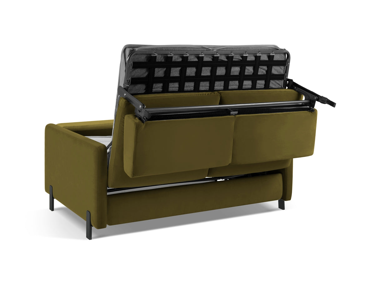 Gloria Velour Sofa mit Schlaffunktion 3 Sitzer in Green-Salvador präsentiert im Onlineshop von KAQTU Design AG. Bettsofa ist von Micadoni