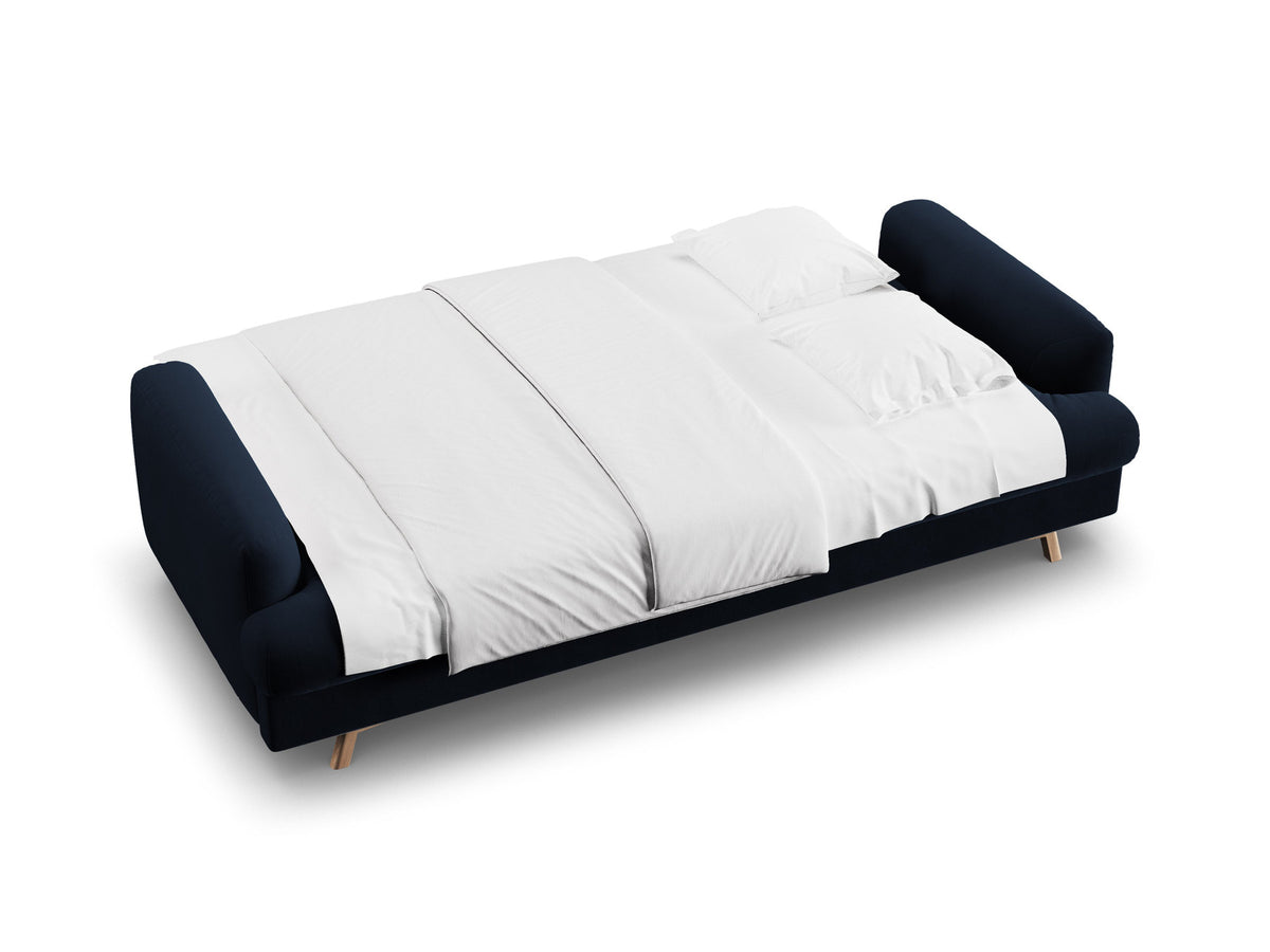 3-Sitzer Sofa Naomi mit Schlaffunktion und Stauraum in Royal Blue-Salvador präsentiert im Onlineshop von KAQTU Design AG. Bettsofa ist von Micadoni