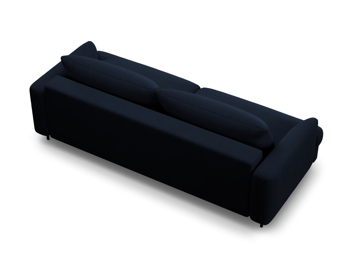 3-Sitzer Sofa Naomi mit Schlaffunktion und Stauraum in Royal Blue-Salvador präsentiert im Onlineshop von KAQTU Design AG. Bettsofa ist von Micadoni