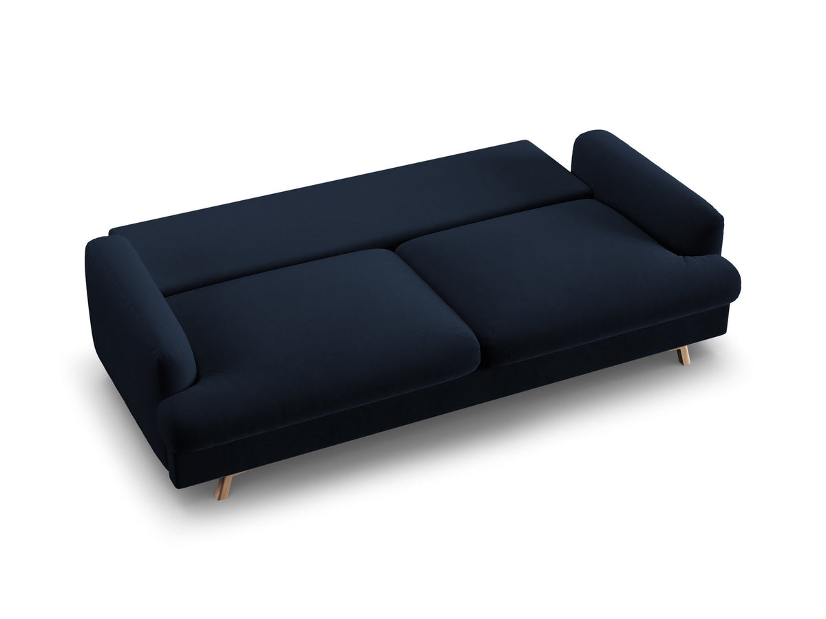 3-Sitzer Sofa Naomi mit Schlaffunktion und Stauraum in Royal Blue-Salvador präsentiert im Onlineshop von KAQTU Design AG. Bettsofa ist von Micadoni