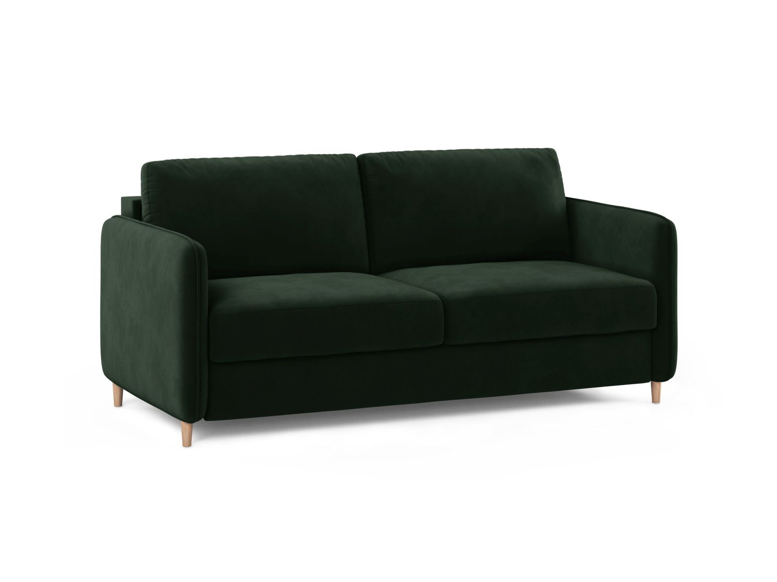 Elegantes 3-Sitzer Sofa Simo in Flaschengrün, ideal als Bettsofa für stilvolle Wohnräume, von Micadoni.