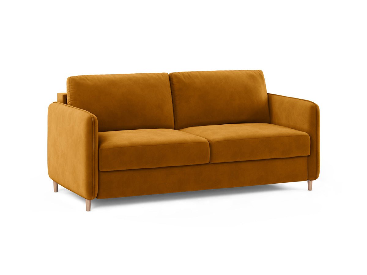 3-Sitzer Sofa mit Schlaffunktion Simo in Yellow-Salvador präsentiert im Onlineshop von KAQTU Design AG. Bettsofa ist von Micadoni
