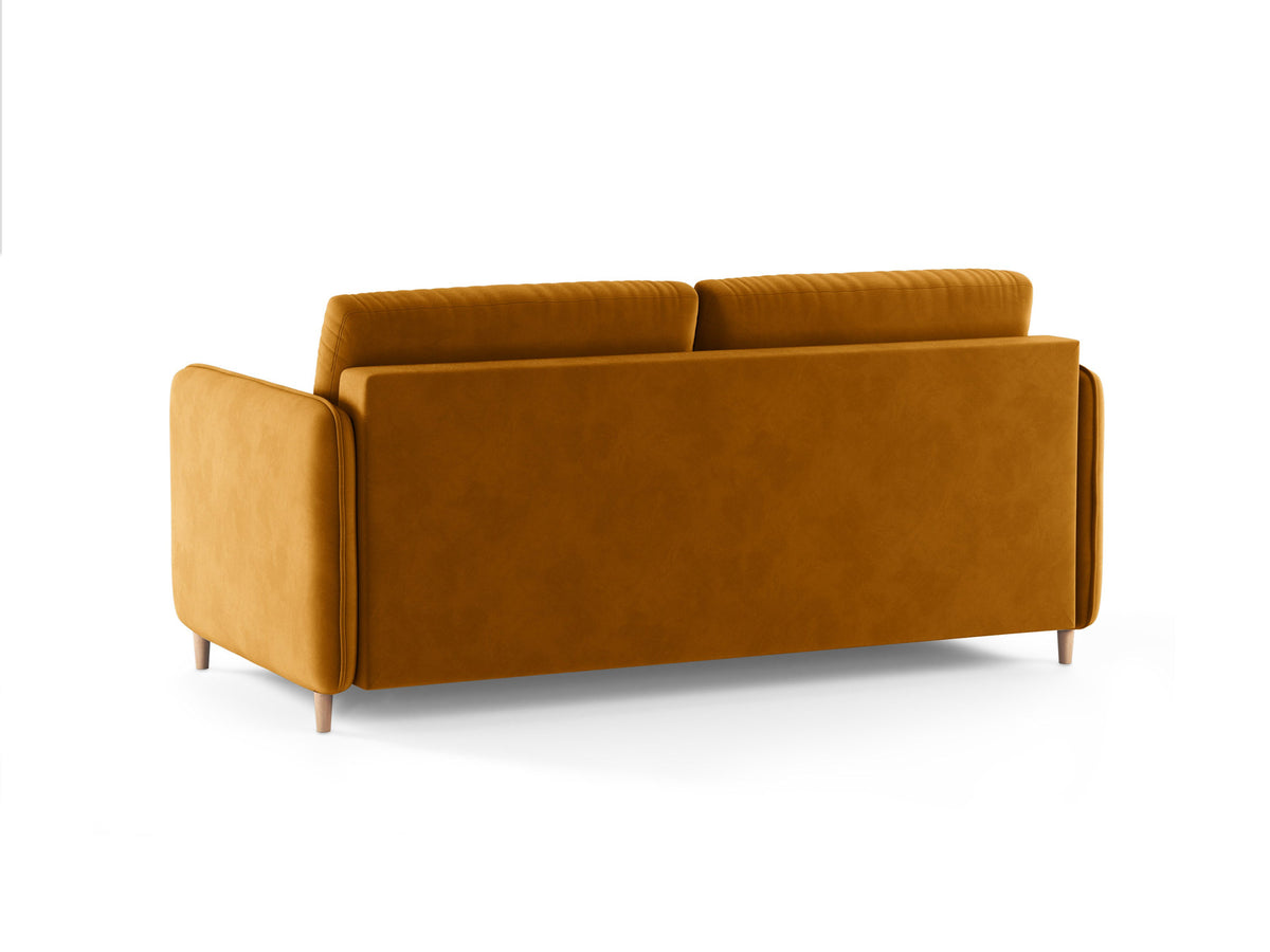 3-Sitzer Sofa mit Schlaffunktion Simo in Yellow-Salvador präsentiert im Onlineshop von KAQTU Design AG. Bettsofa ist von Micadoni