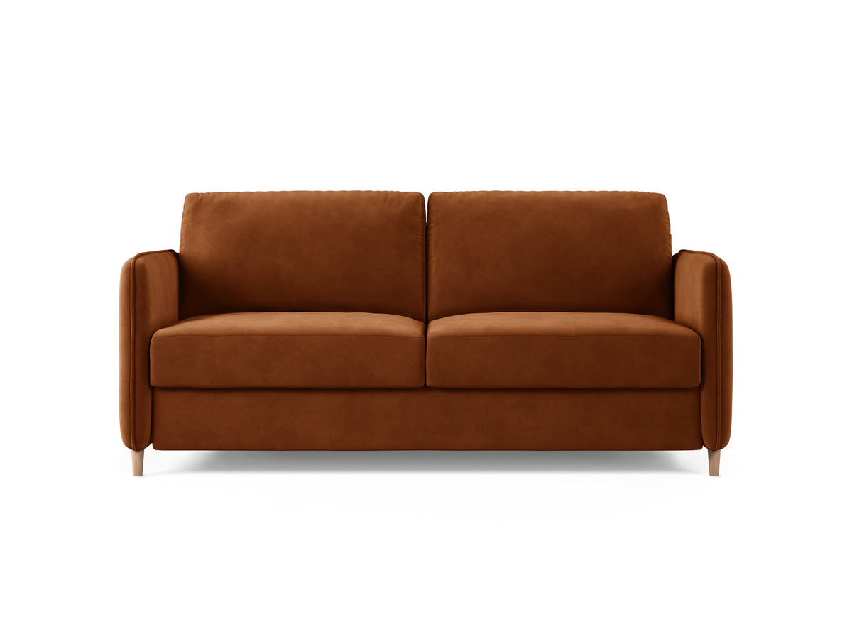 3-Sitzer Sofa mit Schlaffunktion Simo in Terracotta-Salvador präsentiert im Onlineshop von KAQTU Design AG. Bettsofa ist von Micadoni