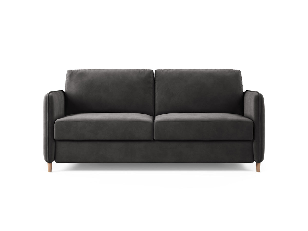 3-Sitzer Sofa mit Schlaffunktion Simo in Dark Grey-Salvador präsentiert im Onlineshop von KAQTU Design AG. Bettsofa ist von Micadoni
