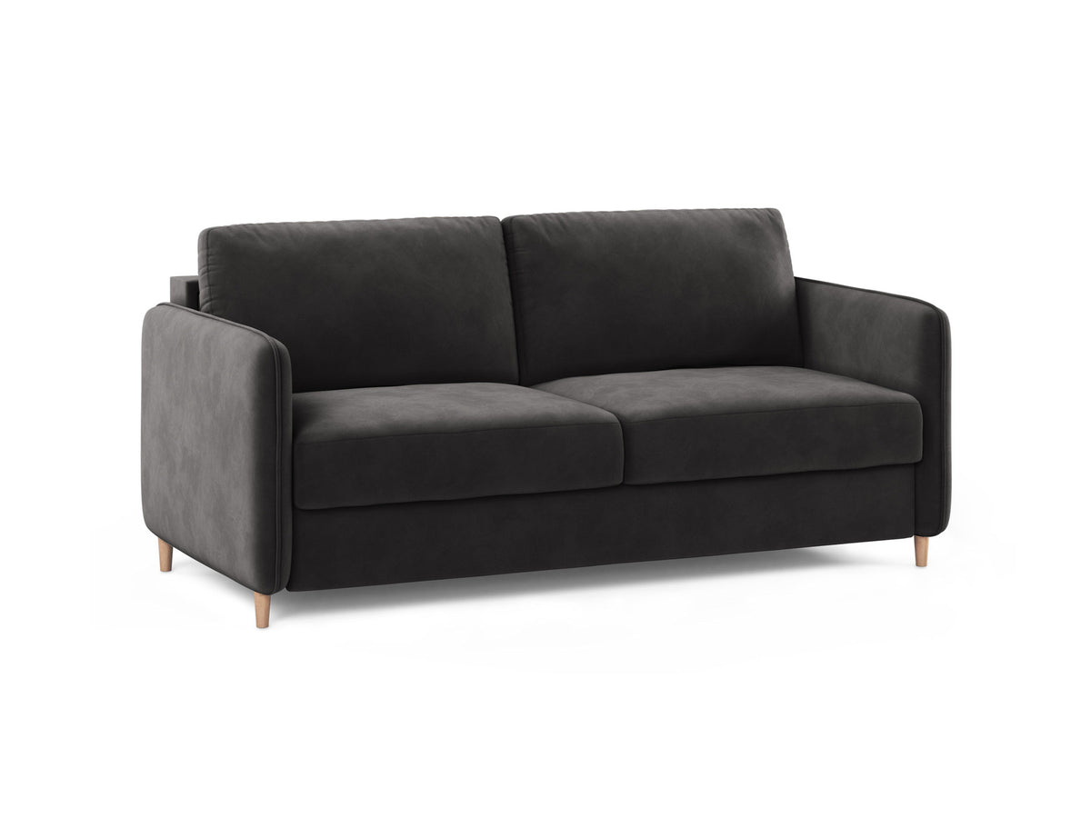 3-Sitzer Sofa mit Schlaffunktion Simo in Dark Grey-Salvador präsentiert im Onlineshop von KAQTU Design AG. Bettsofa ist von Micadoni