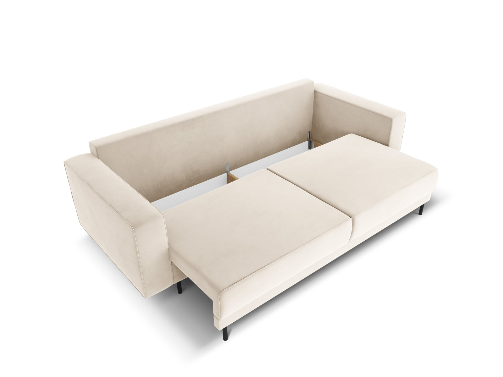 Erleben Sie das stilvolle Caro Velour Sofa von Micadoni – ein 3-Sitzer mit cleverer Schlaffunktion und praktischem Stauraum für Ihr modernes Zuhause.