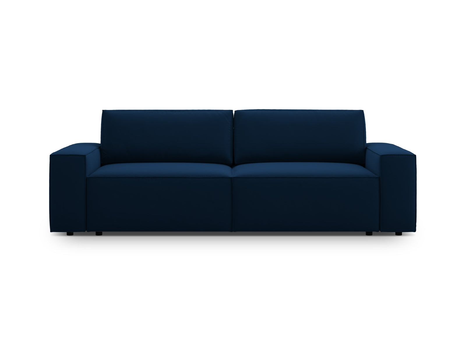 Jodie Velour Sofa mit Schlaffunktion und Stauraumbox 3 Sitzer in Royal Blue-Bluvel präsentiert im Onlineshop von KAQTU Design AG. Bettsofa ist von Micadoni