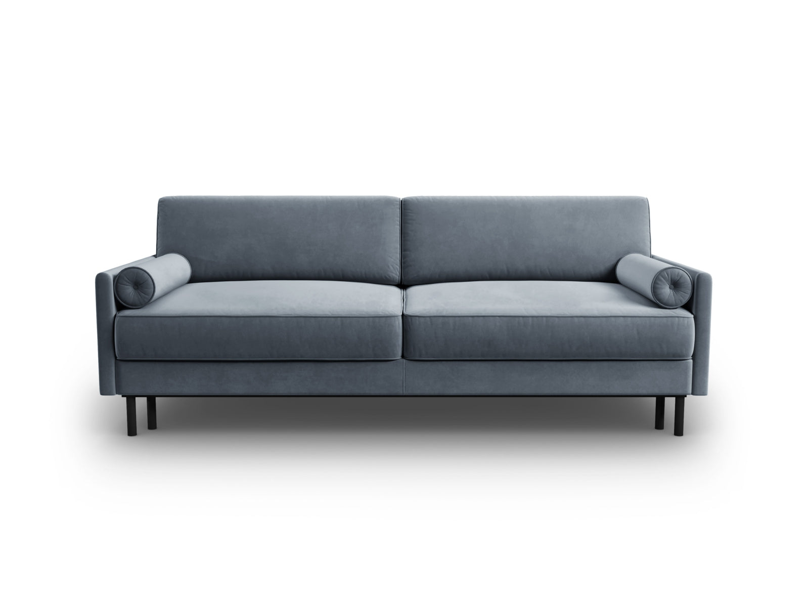 Scott Velour Sofa mit Schlaffunktion und Stauraum 3 Sitzer in Light Blue präsentiert im Onlineshop von KAQTU Design AG. Bettsofa ist von Micadoni