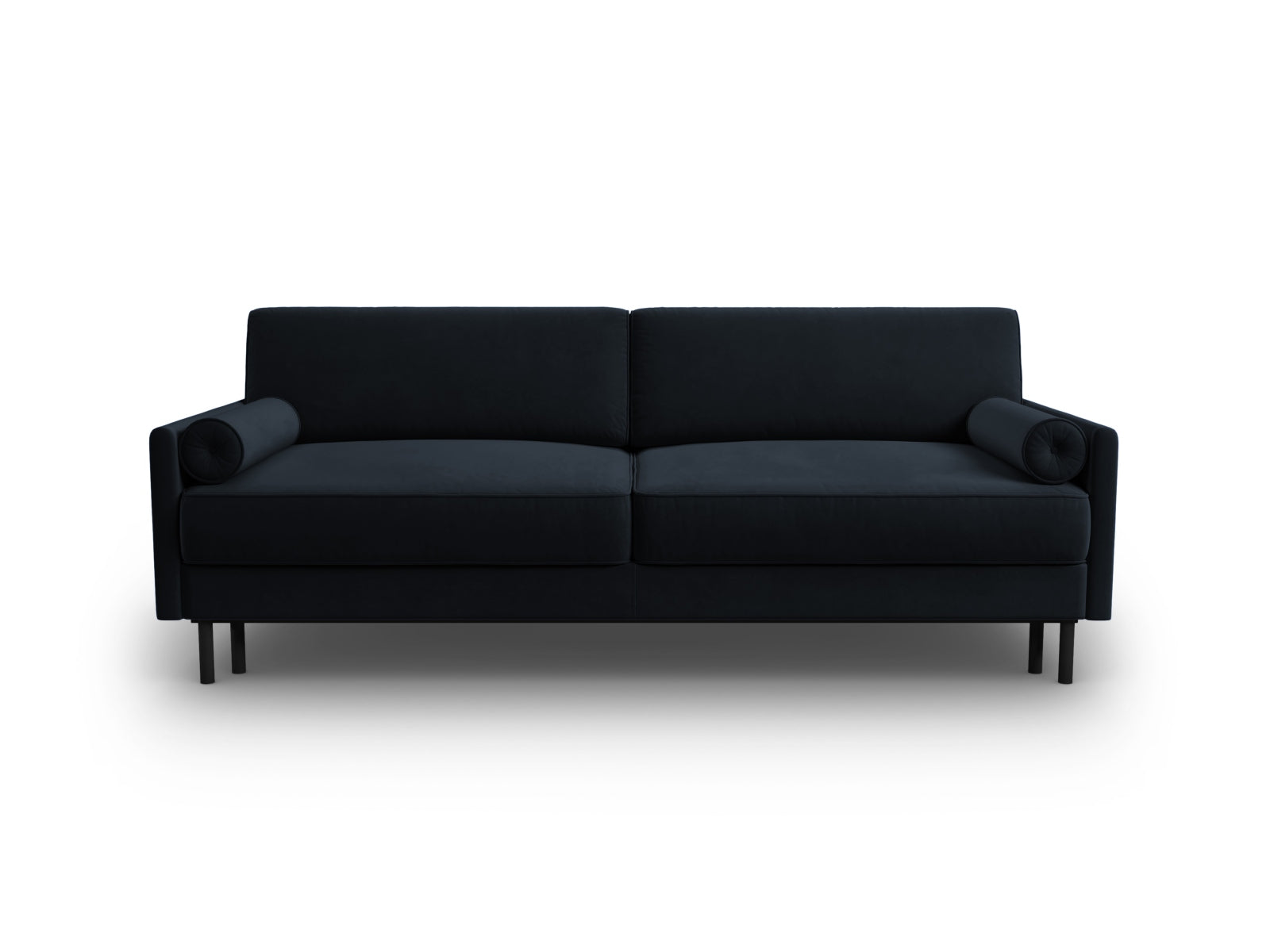 Scott Velour Sofa mit Schlaffunktion und Stauraum 3 Sitzer in Dark Blue-Bluvel präsentiert im Onlineshop von KAQTU Design AG. Bettsofa ist von Micadoni