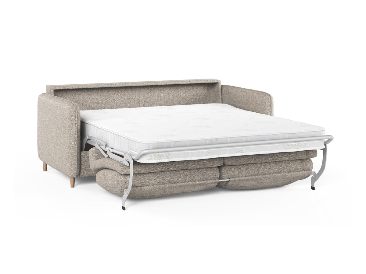 3-Sitzer Sofa mit Schlaffunktion Simo in Sand-Babel präsentiert im Onlineshop von KAQTU Design AG. Bettsofa ist von Micadoni