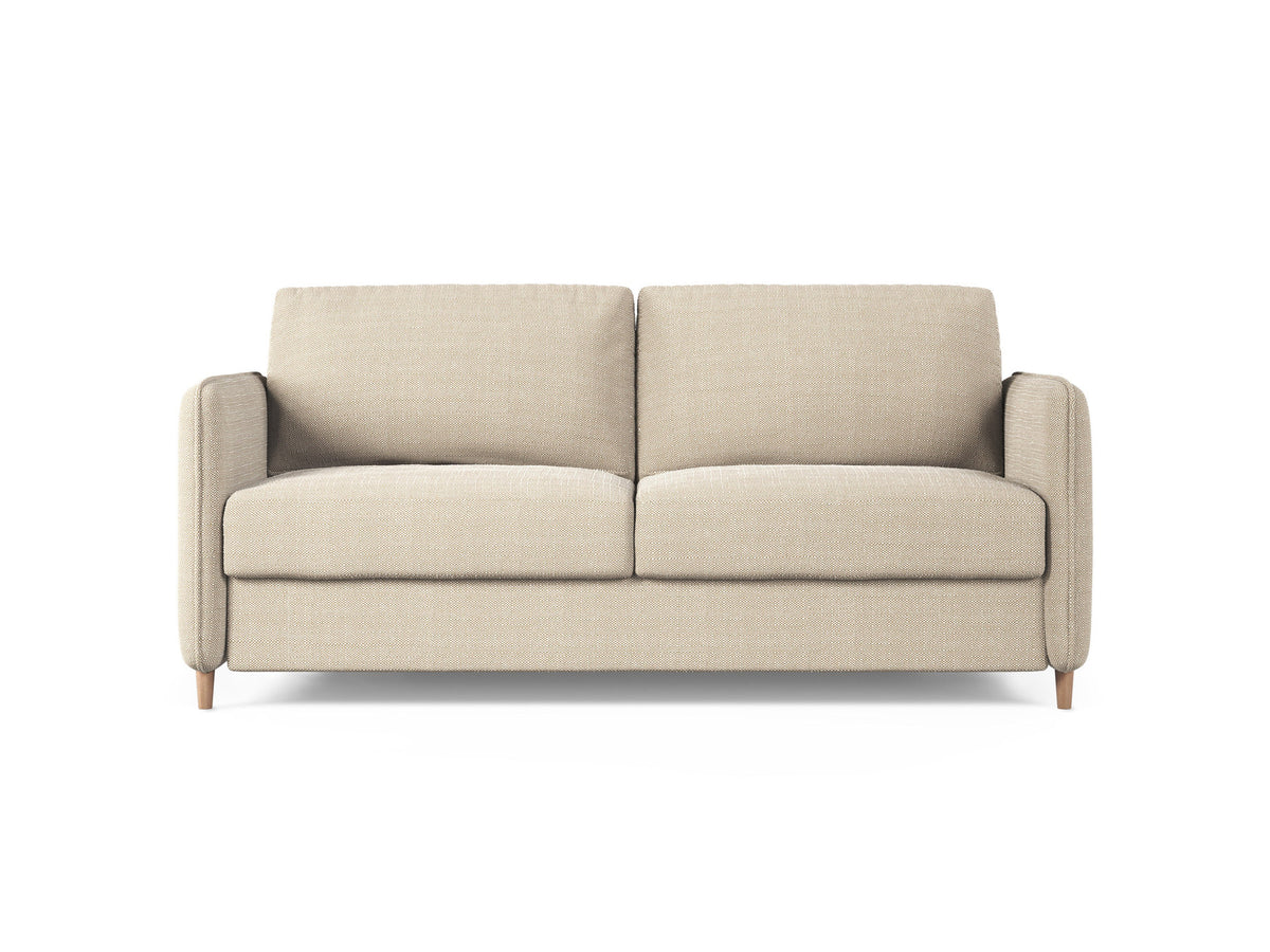 3-Sitzer Sofa mit Schlaffunktion Simo in Beige-Babel präsentiert im Onlineshop von KAQTU Design AG. Bettsofa ist von Micadoni