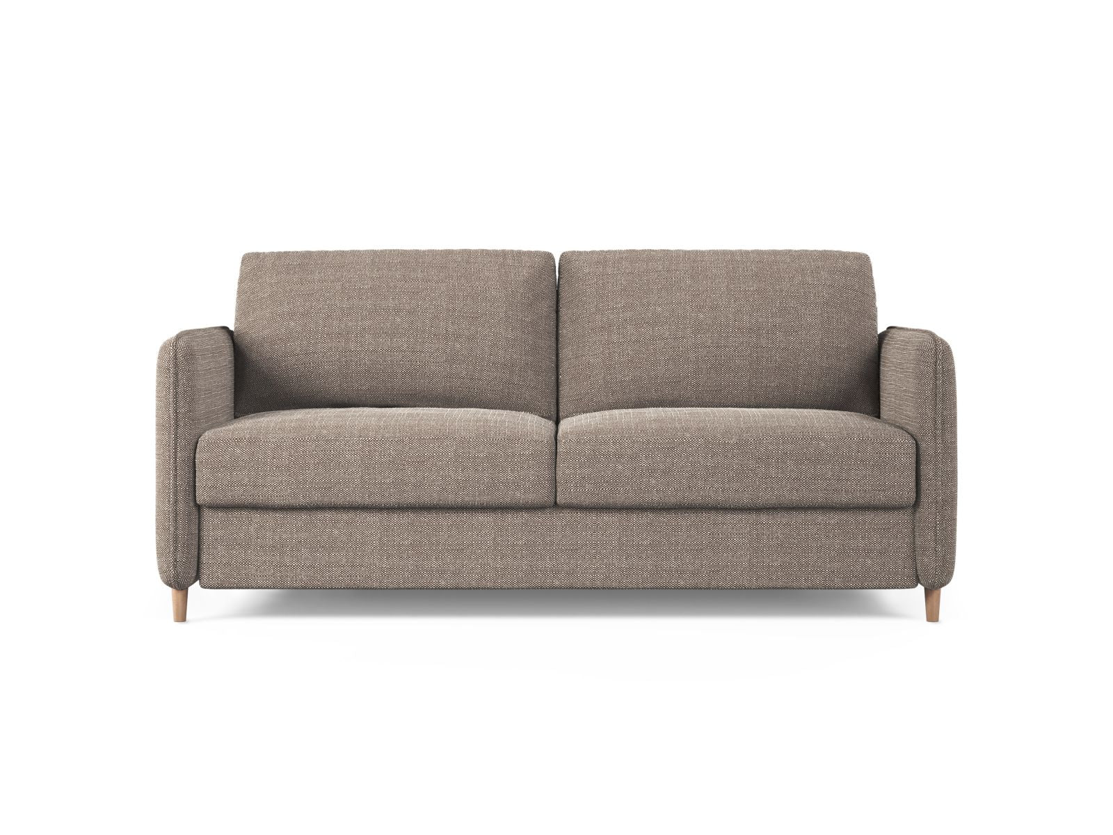 3-Sitzer Sofa mit Schlaffunktion Simo in Light Brown-Babel präsentiert im Onlineshop von KAQTU Design AG. Bettsofa ist von Micadoni