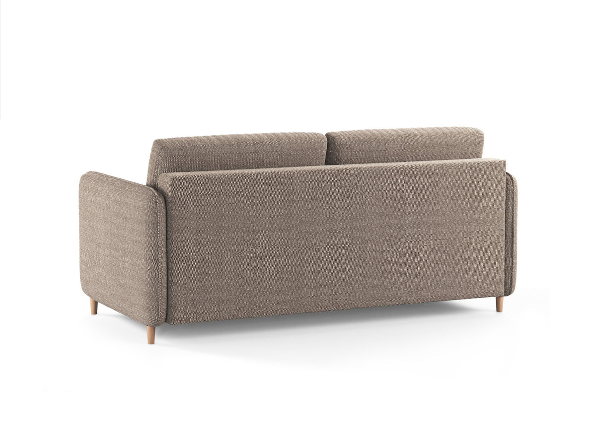 3-Sitzer Sofa mit Schlaffunktion Simo in Light Brown-Babel präsentiert im Onlineshop von KAQTU Design AG. Bettsofa ist von Micadoni