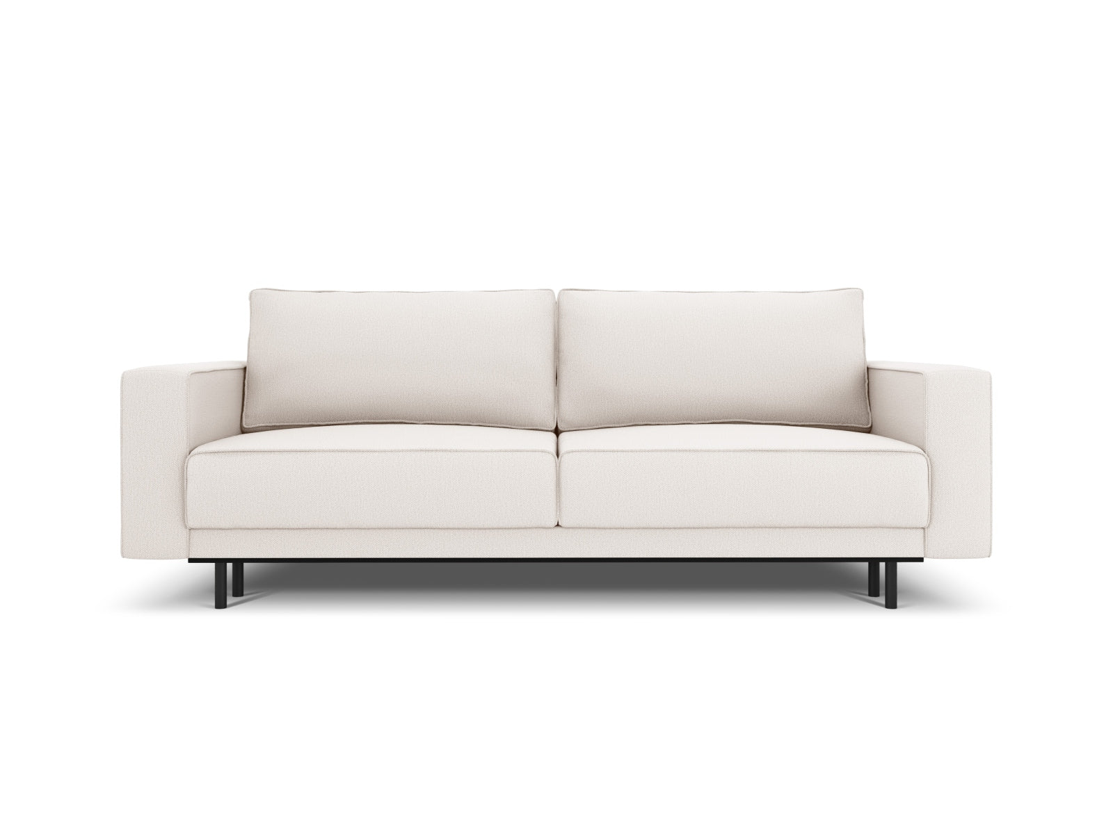 Caro Sofa mit Schlaffunktion und Stauraum 3 Sitzer in Light Beige präsentiert im Onlineshop von KAQTU Design AG. Bettsofa ist von Micadoni