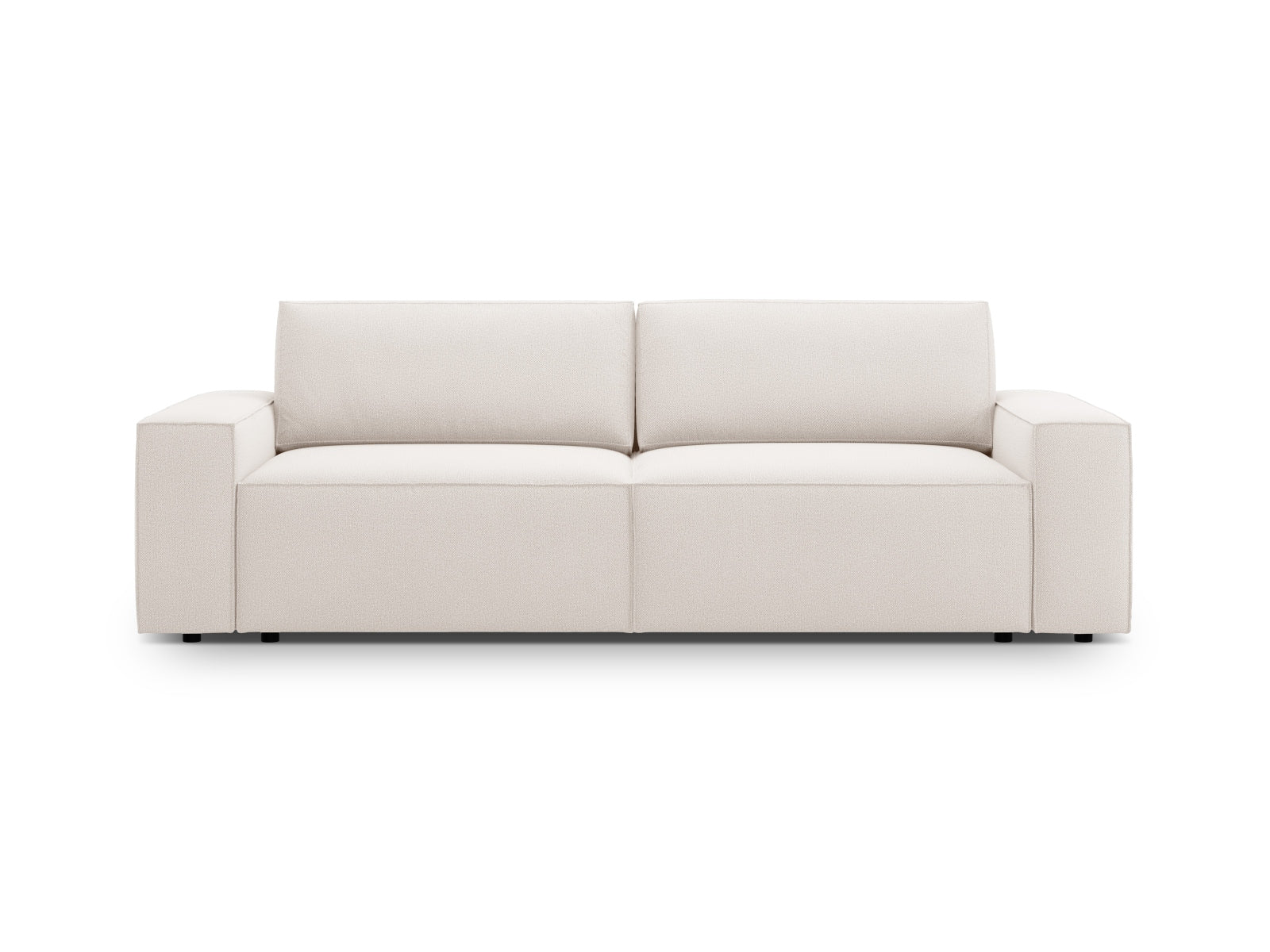 Jodie Sofa mit Schlaffunktion und Stauraumbox 3 Sitzer in Light Beige-Megan präsentiert im Onlineshop von KAQTU Design AG. Bettsofa ist von Micadoni