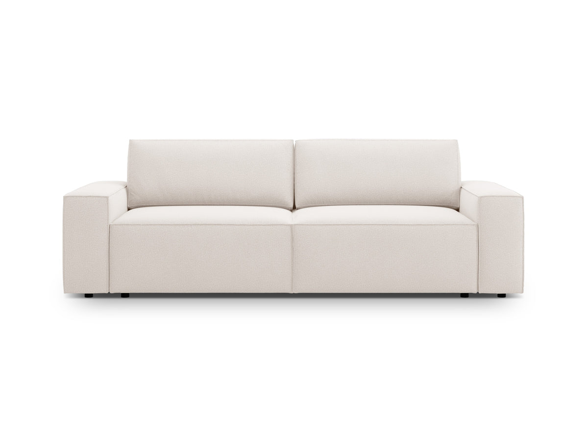 Jodie Sofa mit Schlaffunktion und Stauraumbox 3 Sitzer in Light Beige-Megan präsentiert im Onlineshop von KAQTU Design AG. Bettsofa ist von Micadoni