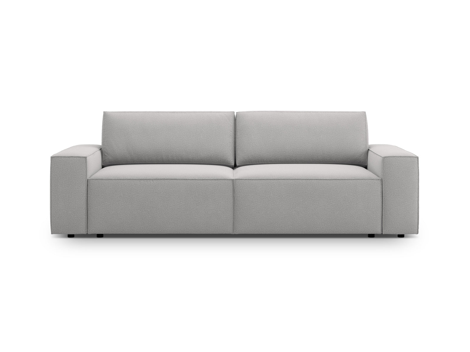 Jodie Sofa mit Schlaffunktion und Stauraumbox 3 Sitzer in Light Grey-Megan präsentiert im Onlineshop von KAQTU Design AG. Bettsofa ist von Micadoni