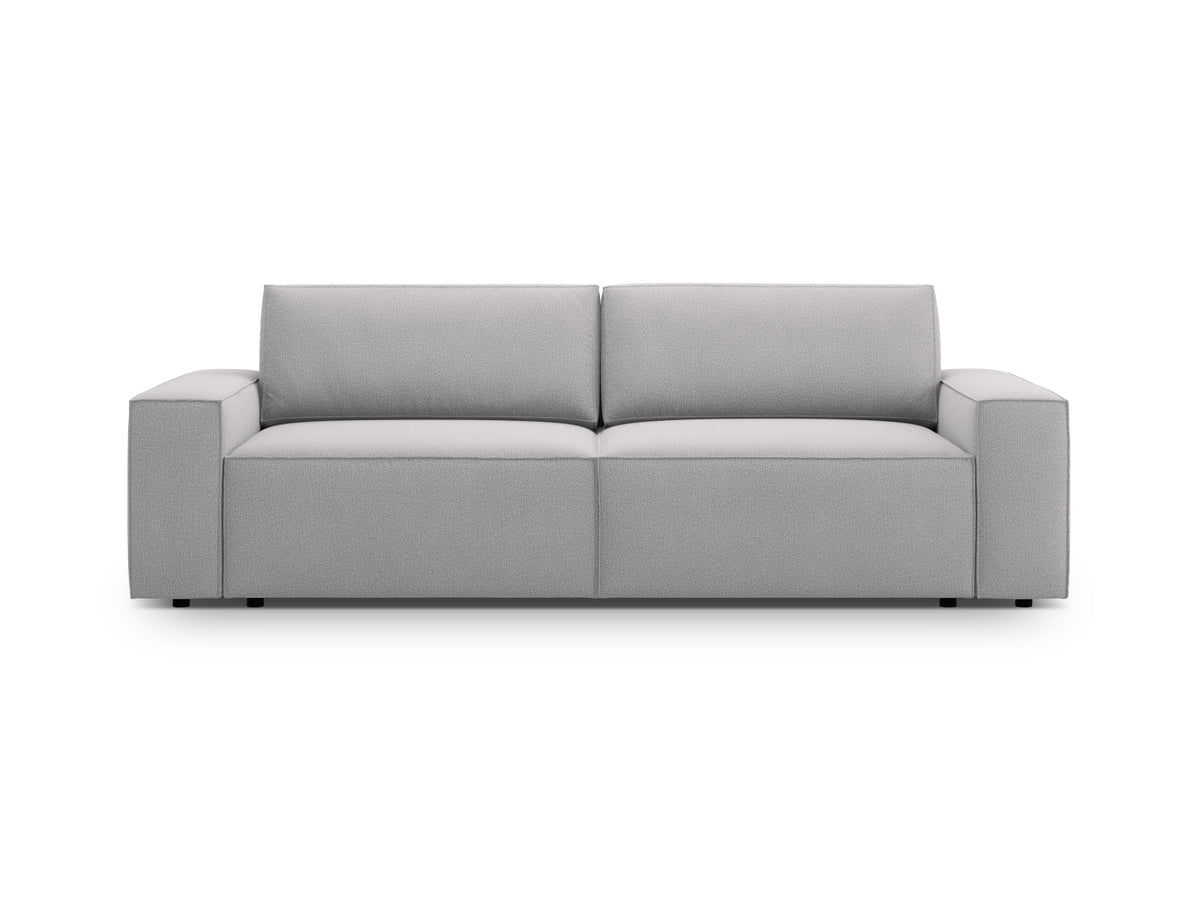 Jodie Sofa mit Schlaffunktion und Stauraumbox 3 Sitzer in Light Grey-Megan präsentiert im Onlineshop von KAQTU Design AG. Bettsofa ist von Micadoni