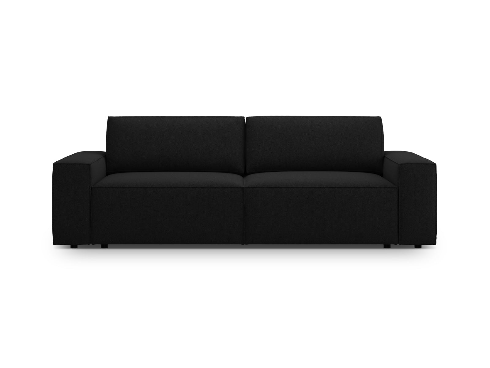 Jodie Sofa mit Schlaffunktion und Stauraumbox 3 Sitzer in Black-Megan präsentiert im Onlineshop von KAQTU Design AG. Bettsofa ist von Micadoni