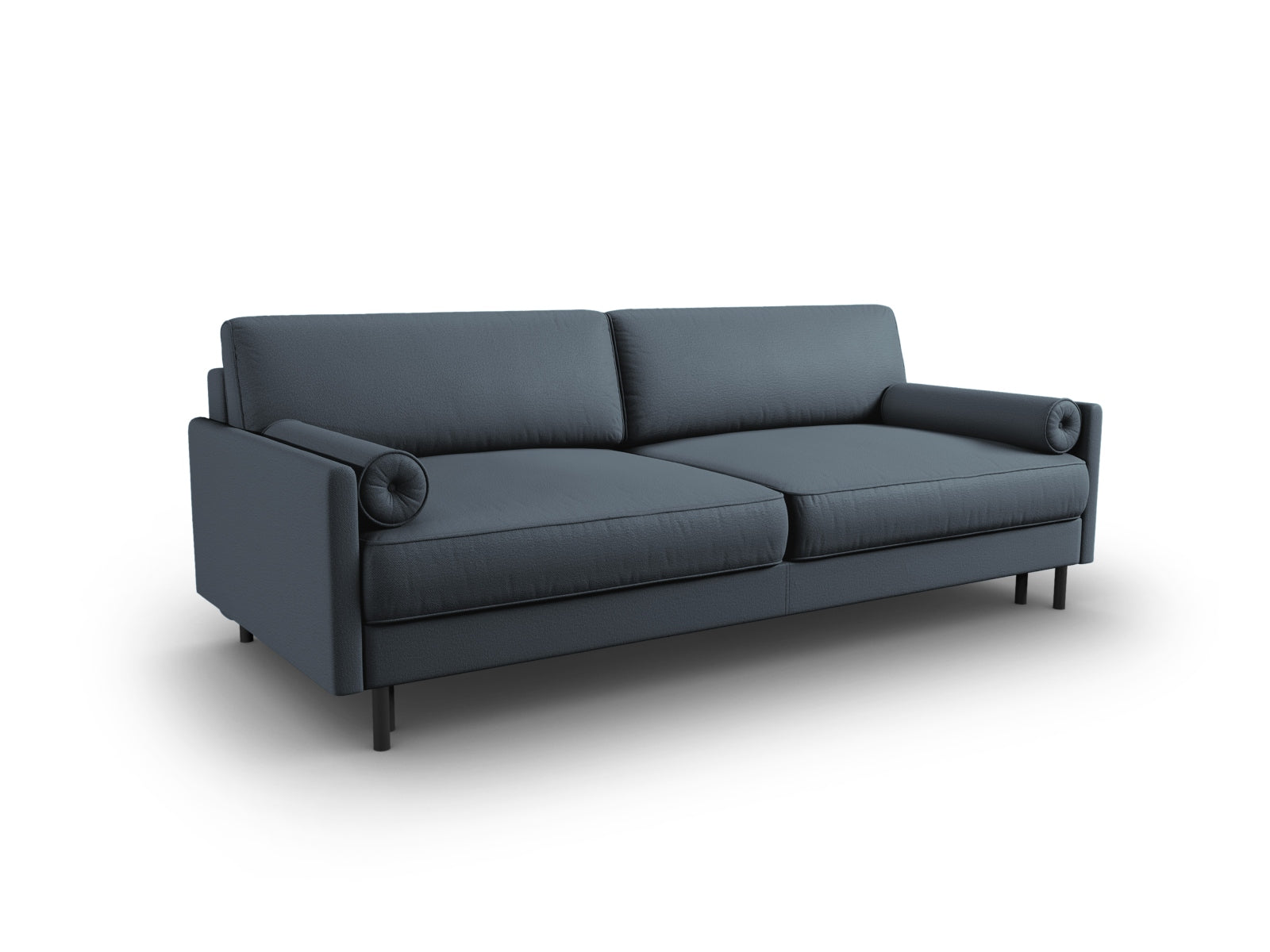 Modernes 3-Sitzer Sofa in Blau von Micadoni, vielseitig einsetzbar mit Schlaffunktion und Stauraum für zusätzlichen Komfort.