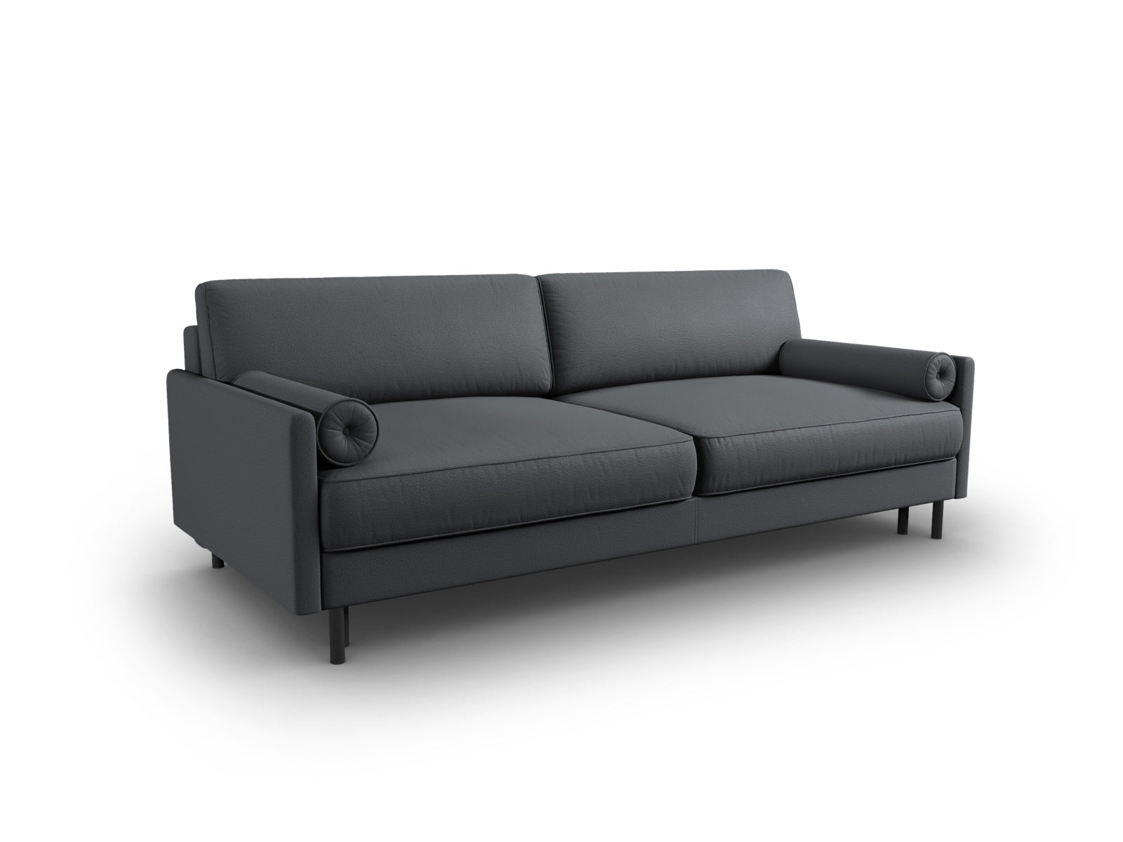 Stylisches 3-Sitzer Sofa in Dunkelgrau von Micadoni, das sich mühelos in ein Bett verwandelt und zusätzlichen Stauraum bietet.