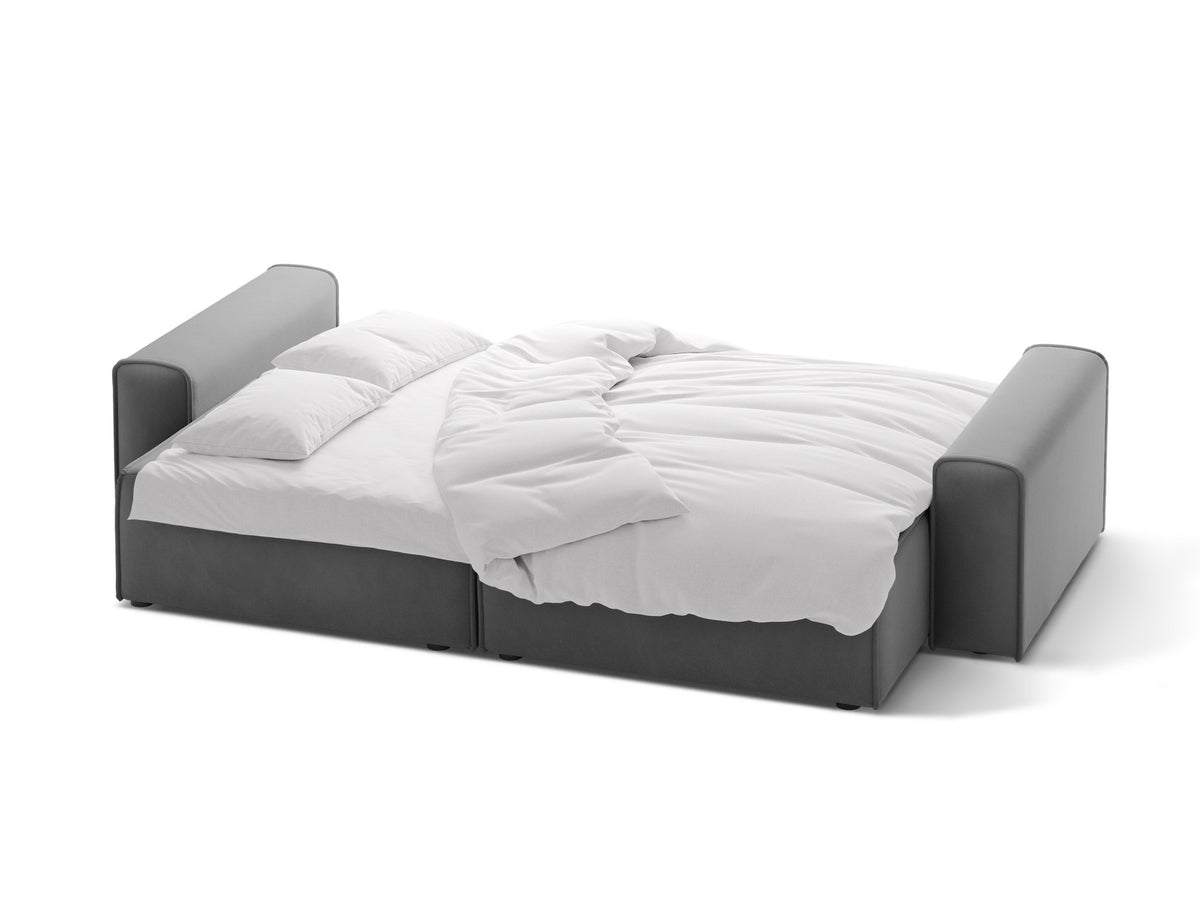 3-Sitzer Sofa Victor mit Schlaffunktion und Stauraum in Grey-Paris präsentiert im Onlineshop von KAQTU Design AG. Bettsofa ist von Micadoni