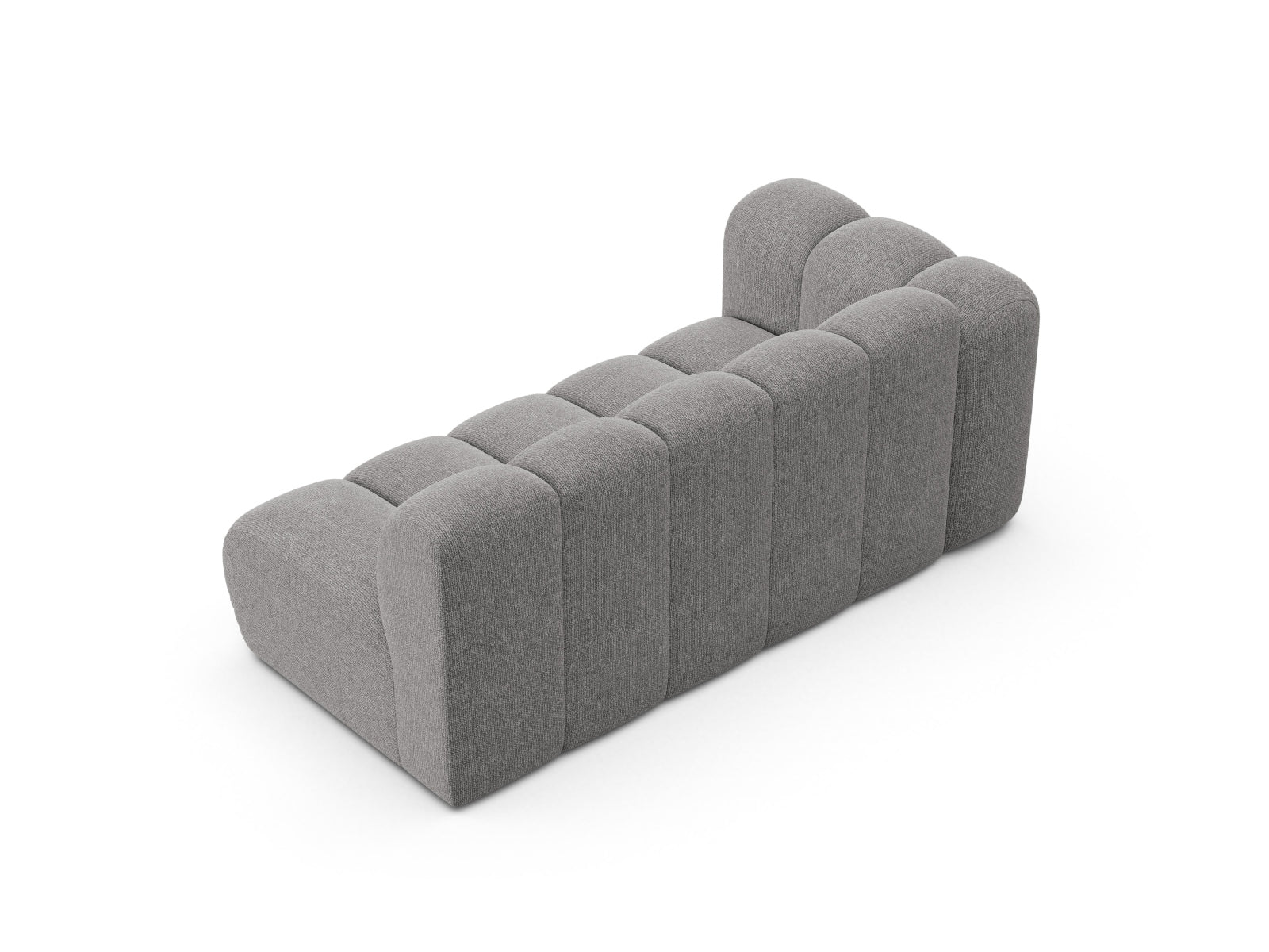 Modernes Lupine Modular Sofa links 3 Sitzer in sanftem Grau, perfekt für gemütliche und stilvolle Wohnambiente.