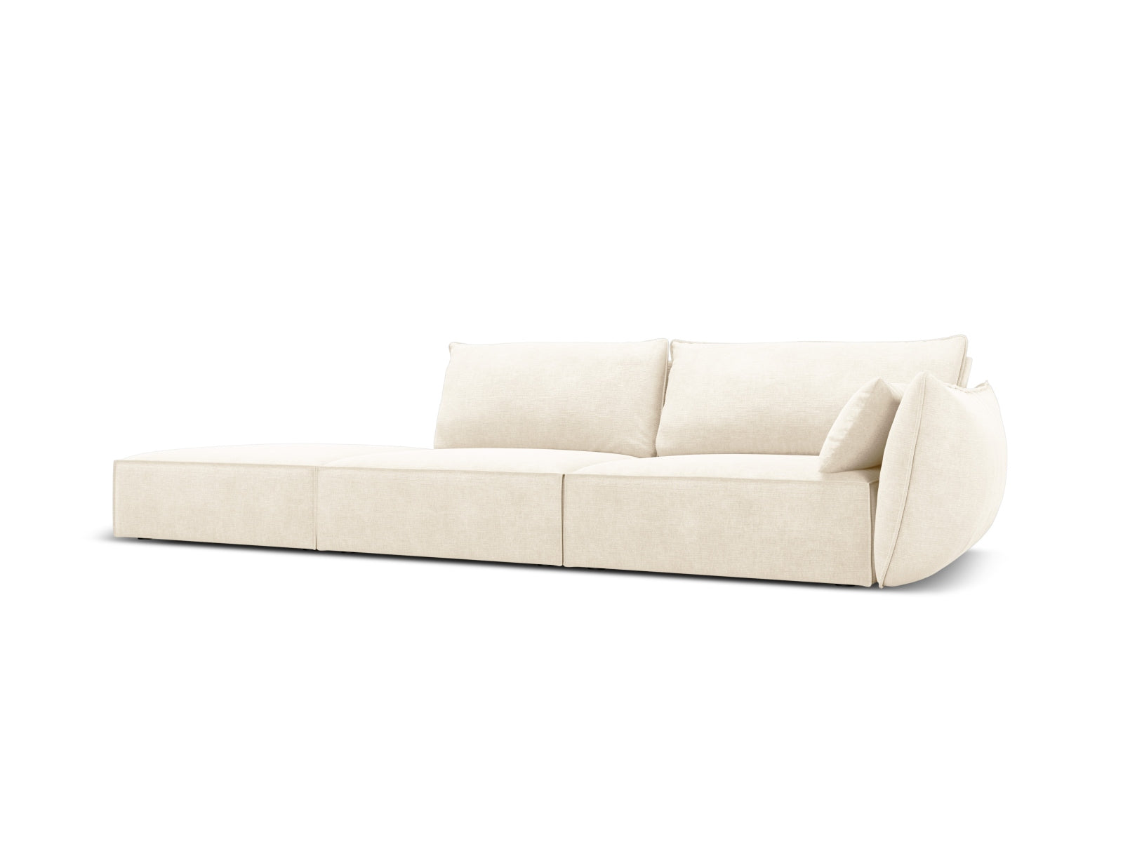 Entdecken Sie das stilvolle Kaelle Sofa links 4 Sitzer von Micadoni – der perfekte Komfort für Ihr Wohnzimmer, ideal für gesellige Abende.