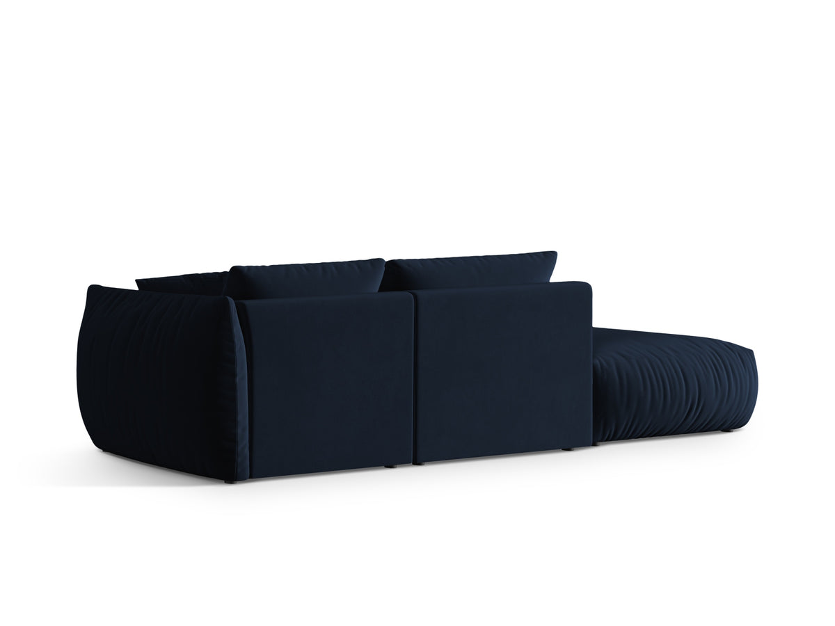 Chris Velour links Modular Sofa 3 Sitzer in Royal Blue-Casino präsentiert im Onlineshop von KAQTU Design AG. 3er Sofa ist von Micadoni