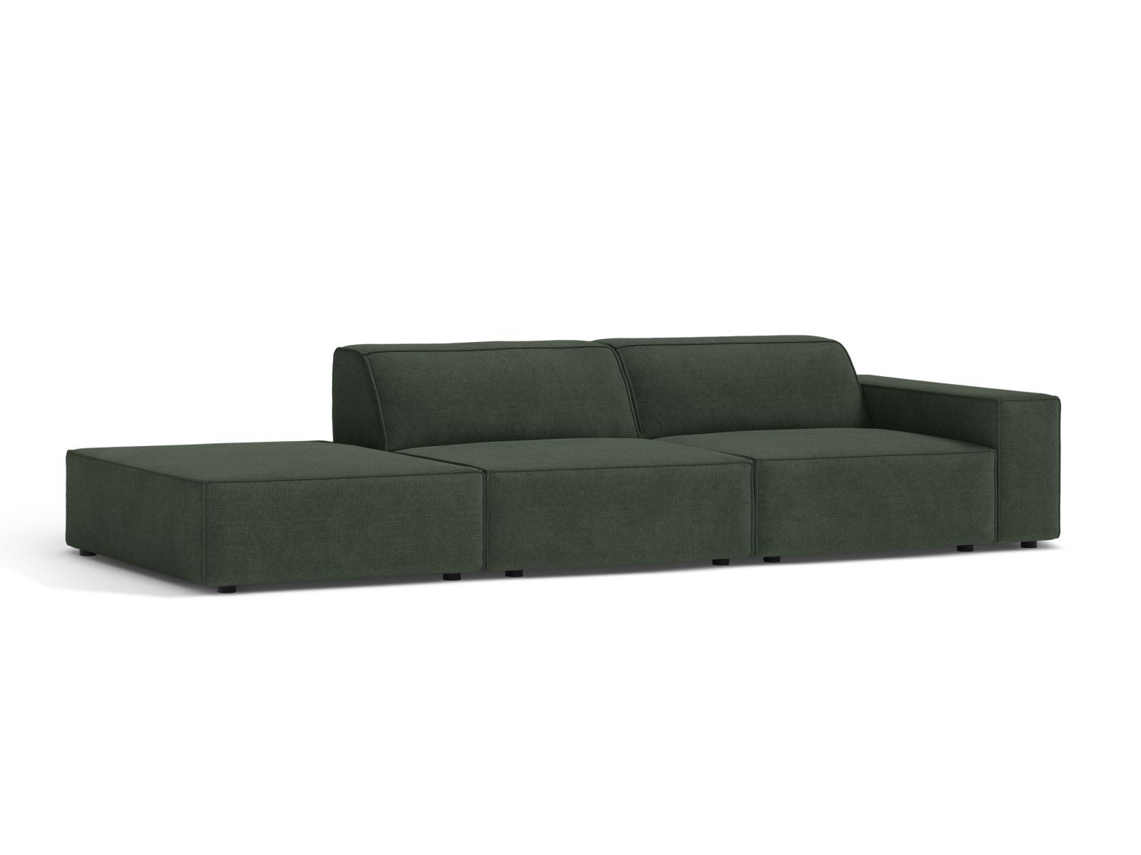 Elegantes 3-Sitzer Sofa Jodie in Moss Green-Liberty, modulares Design für individuellen Komfort, erhältlich bei KAQTU Design AG.