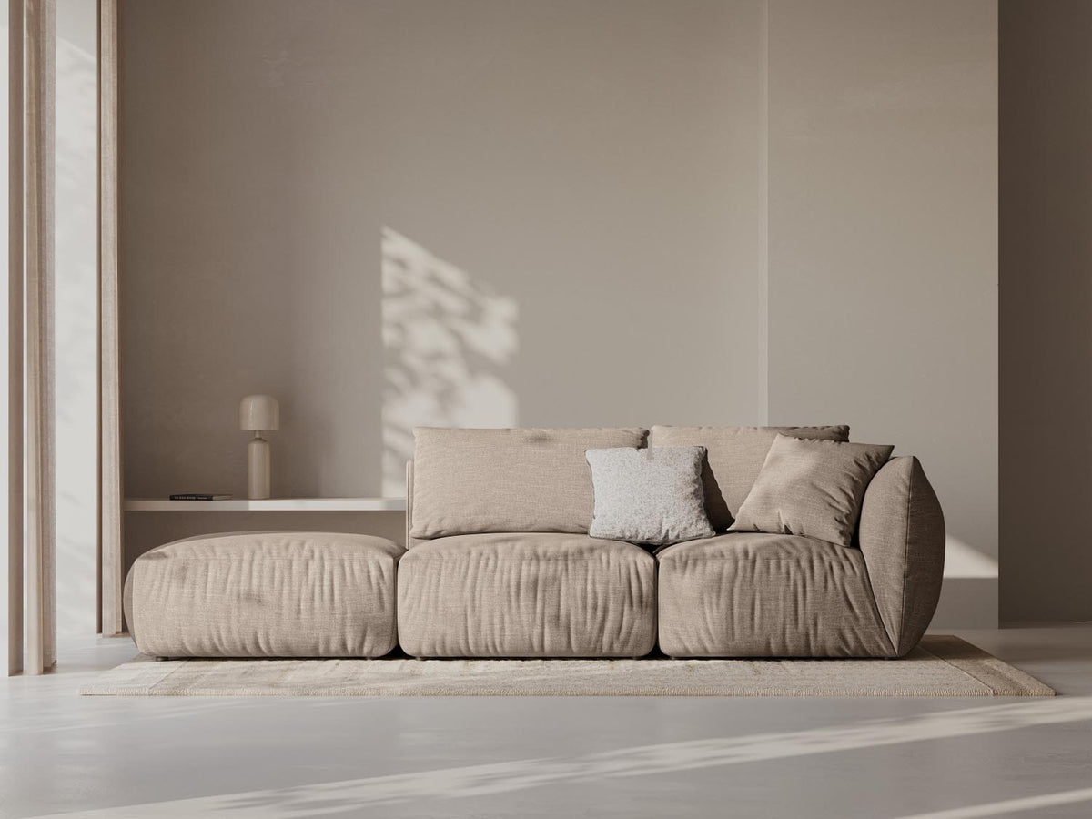 Chris Modular Sofa links 3 Sitzer in Sand-LINS präsentiert im Onlineshop von KAQTU Design AG. Modulares Sofa ist von Micadoni