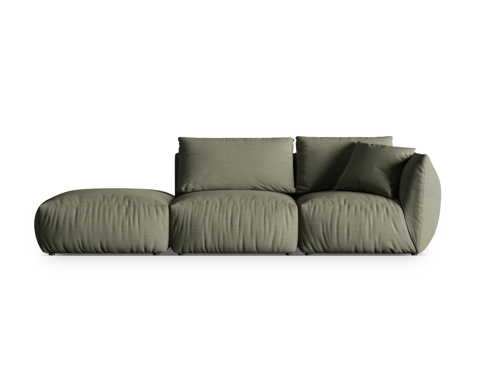 Chris Modular Sofa links 3 Sitzer in Muted Blue präsentiert im Onlineshop von KAQTU Design AG. Modulares Sofa ist von Micadoni