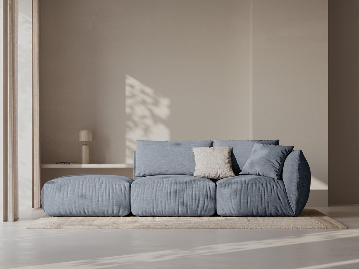 Chris Modular Sofa links 3 Sitzer in Muted Blue-LINS präsentiert im Onlineshop von KAQTU Design AG. Modulares Sofa ist von Micadoni
