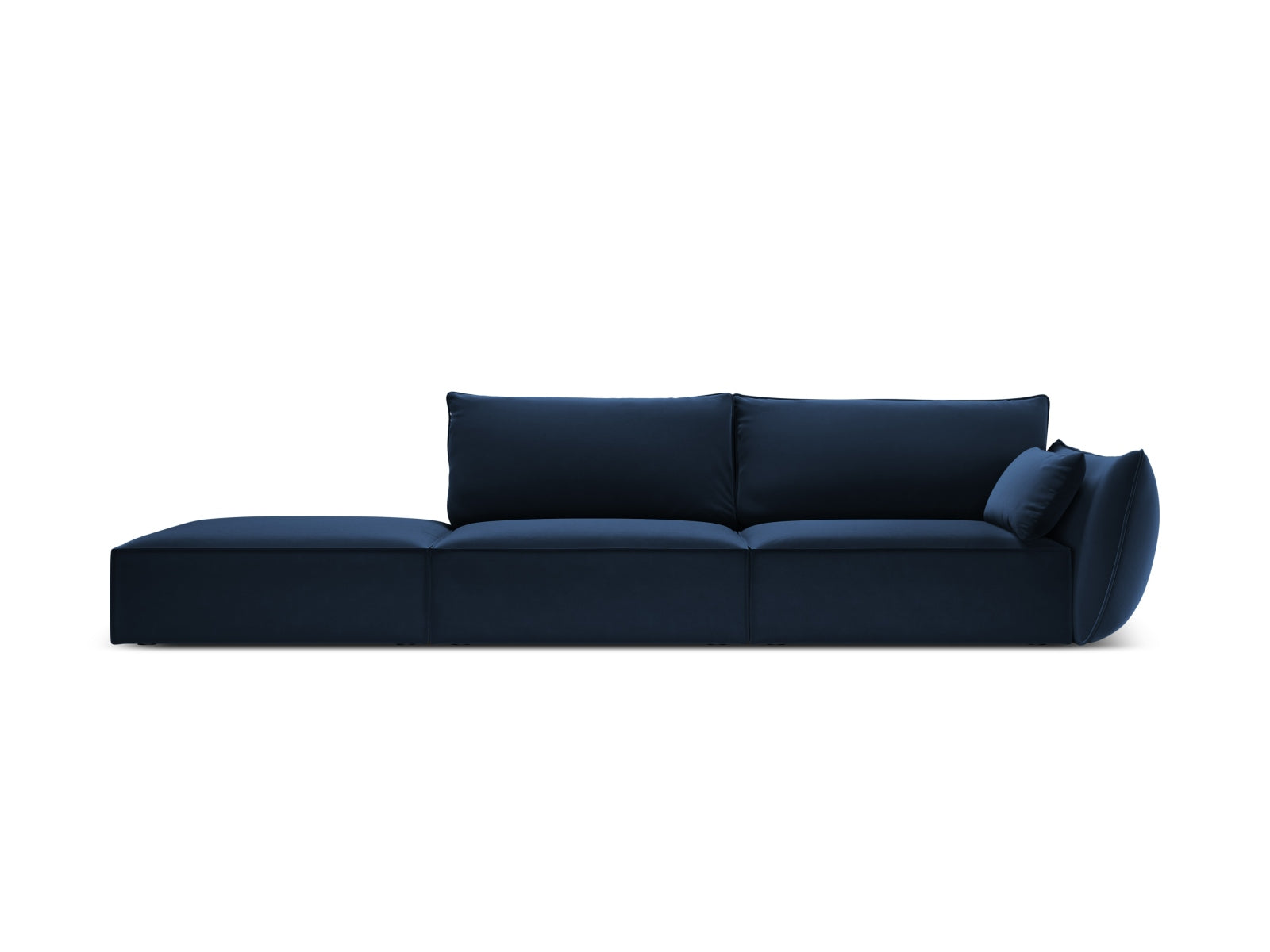 Kaelle Velour Sofa links 4 Sitzer in Royal Blue präsentiert im Onlineshop von KAQTU Design AG. L-Sofa links ist von Micadoni