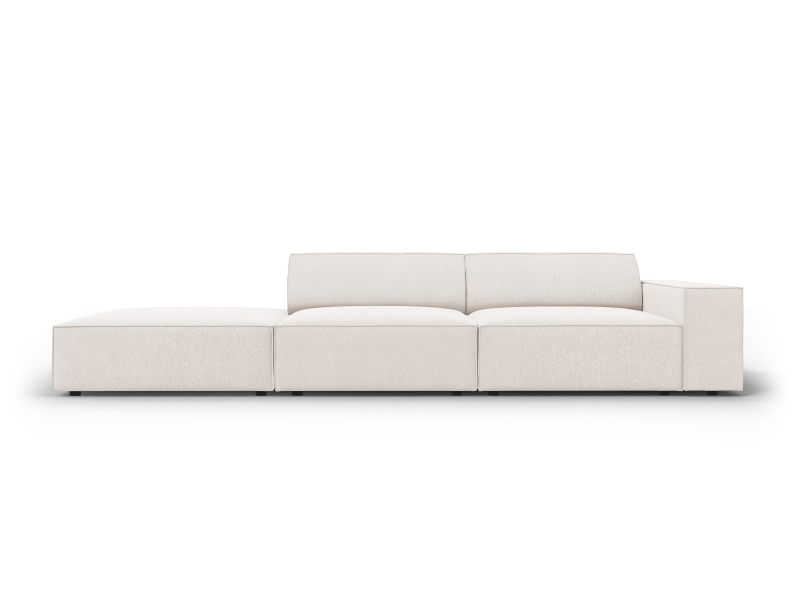 Jodie Modulares Sofa open links 3 Sitzer in Light Beige-Megan präsentiert im Onlineshop von KAQTU Design AG. L-Sofa links ist von Micadoni