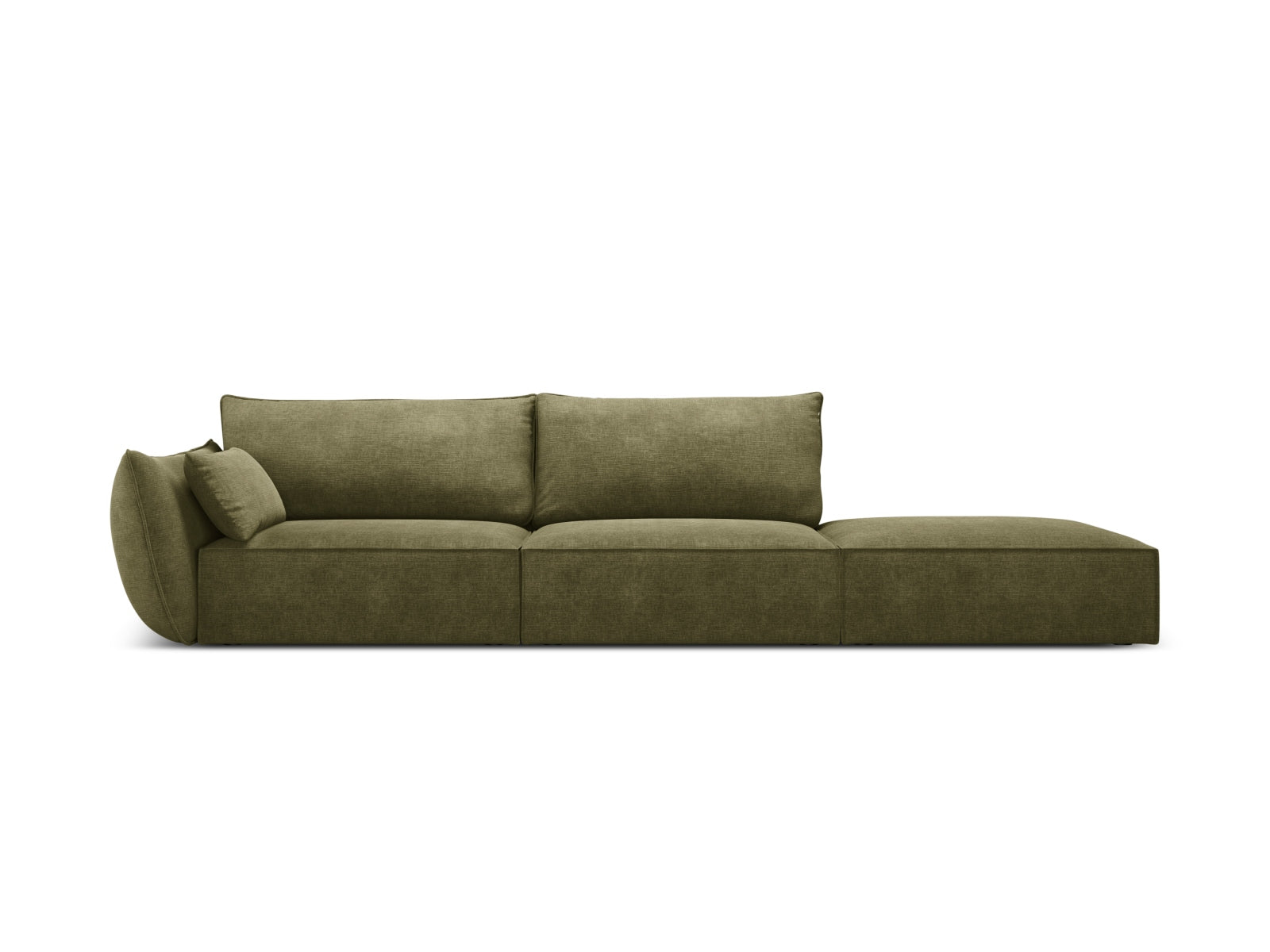 Kaelle Sofa rechts 4 Sitzer in Green präsentiert im Onlineshop von KAQTU Design AG. L-Sofa rechts ist von Micadoni