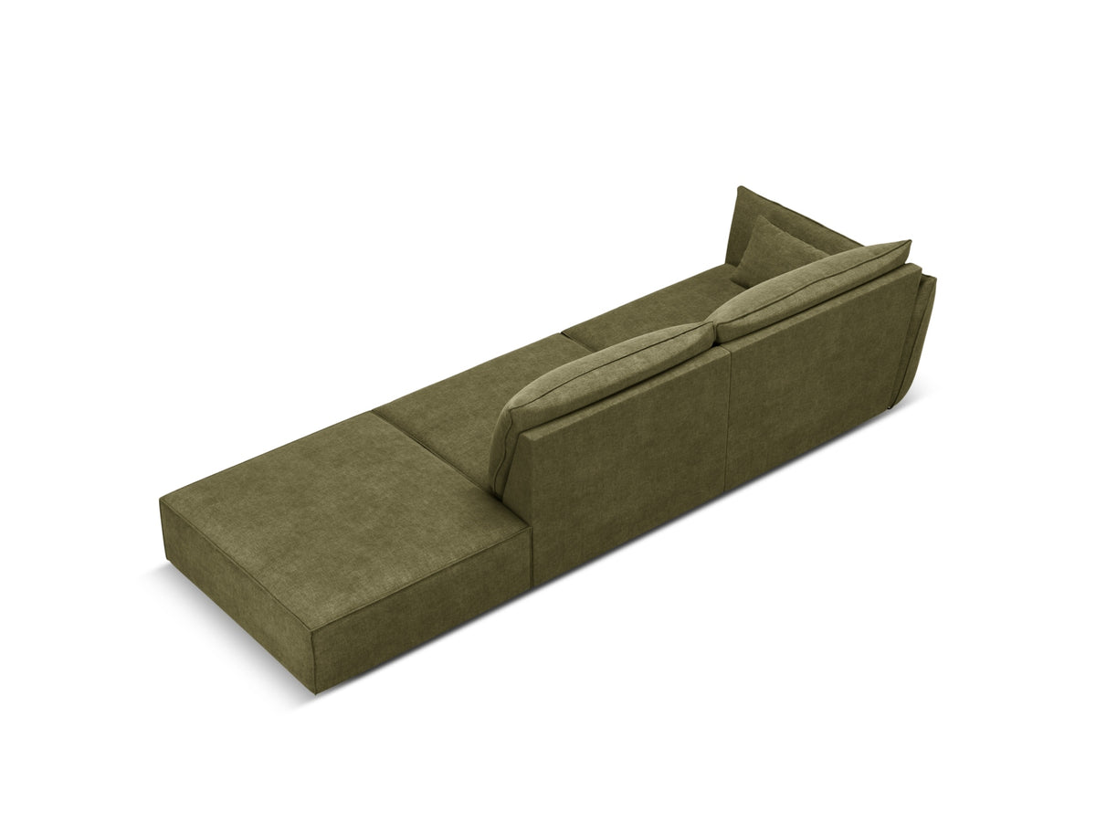 Kaelle Sofa rechts 4 Sitzer in Green-Over The Horizon präsentiert im Onlineshop von KAQTU Design AG. L-Sofa rechts ist von Micadoni