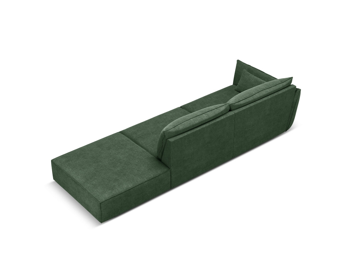 Kaelle Sofa rechts 4 Sitzer in Bottle Green-Over The Horizon präsentiert im Onlineshop von KAQTU Design AG. L-Sofa rechts ist von Micadoni