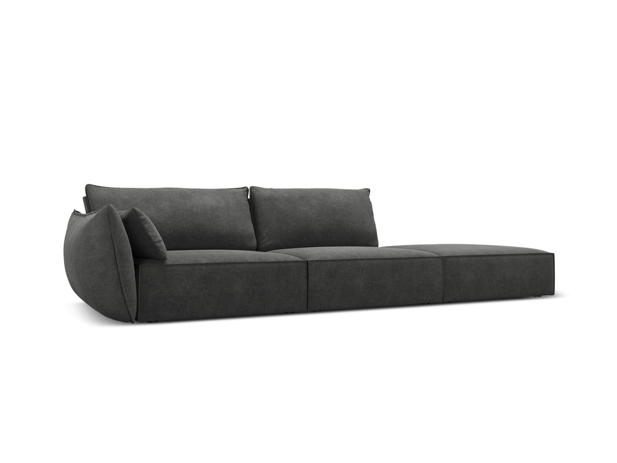 Kaelle Sofa rechts 4 Sitzer in Dark Grey-Over The Horizon präsentiert im Onlineshop von KAQTU Design AG. L-Sofa rechts ist von Micadoni