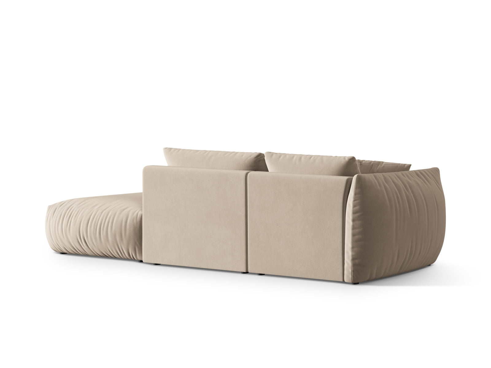 Elegantes 3-Sitzer Chris Velour Modular Sofa in Ecru-Casino von Micadoni, ideal für stilvolle und komfortable Wohnräume.