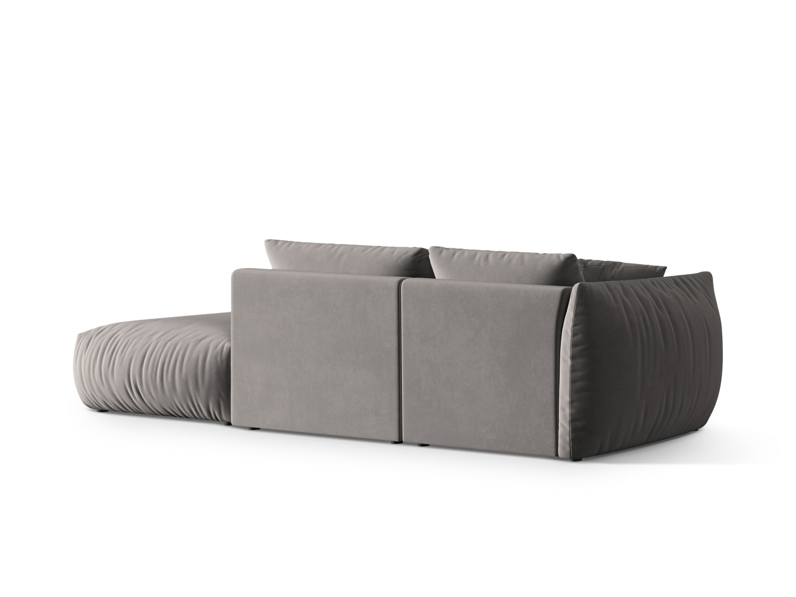 Elegantes graues 3-Sitzer Sofa Chris Velour von Micadoni, modular gestaltet für individuelle Wohnlösungen und Komfort.
