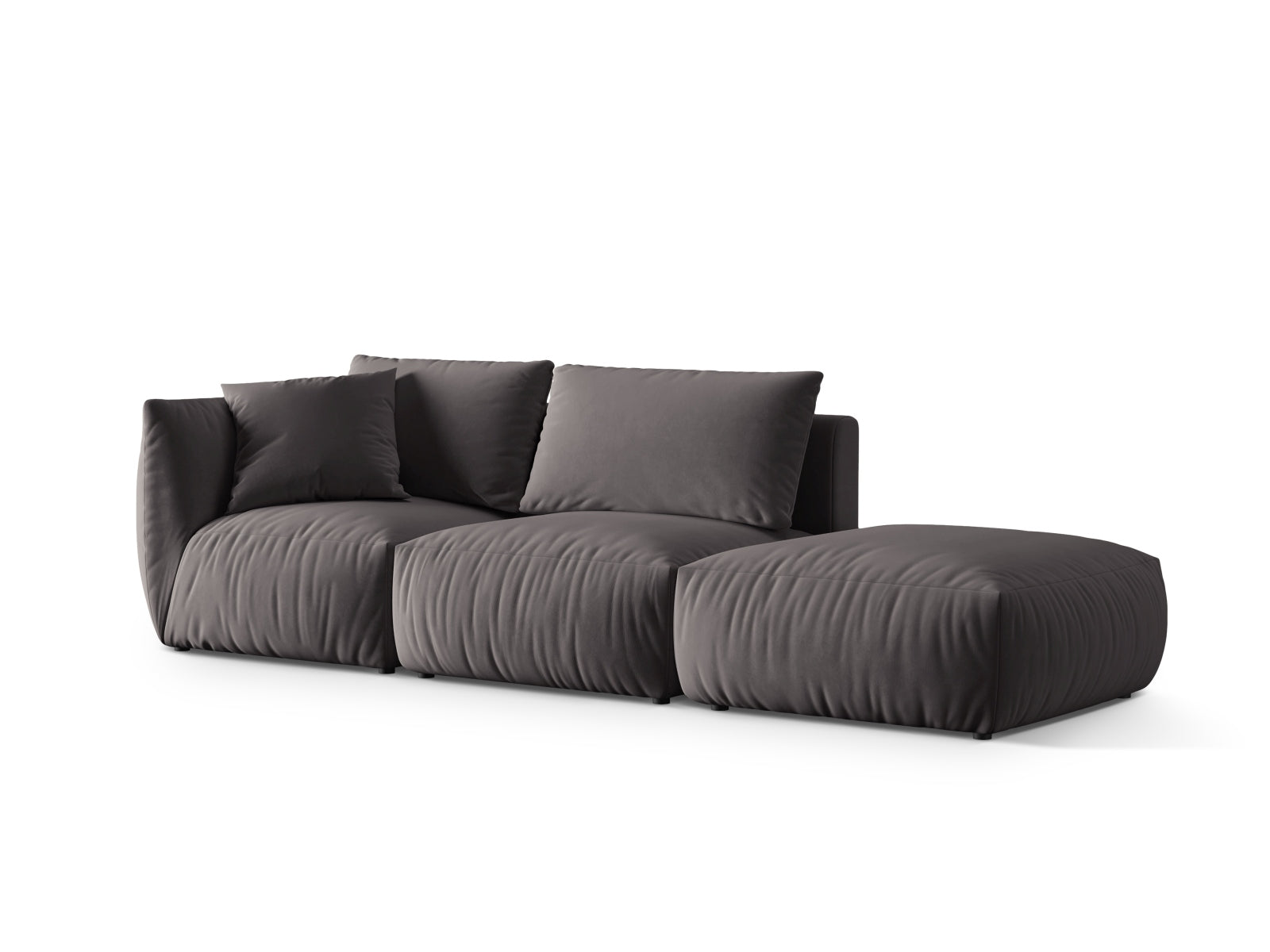 Erleben Sie das stilvolle Chris Velour Modular Sofa rechts 3-Sitzer von Micadoni – perfekt für modernes Wohnen und ultimativen Komfort!