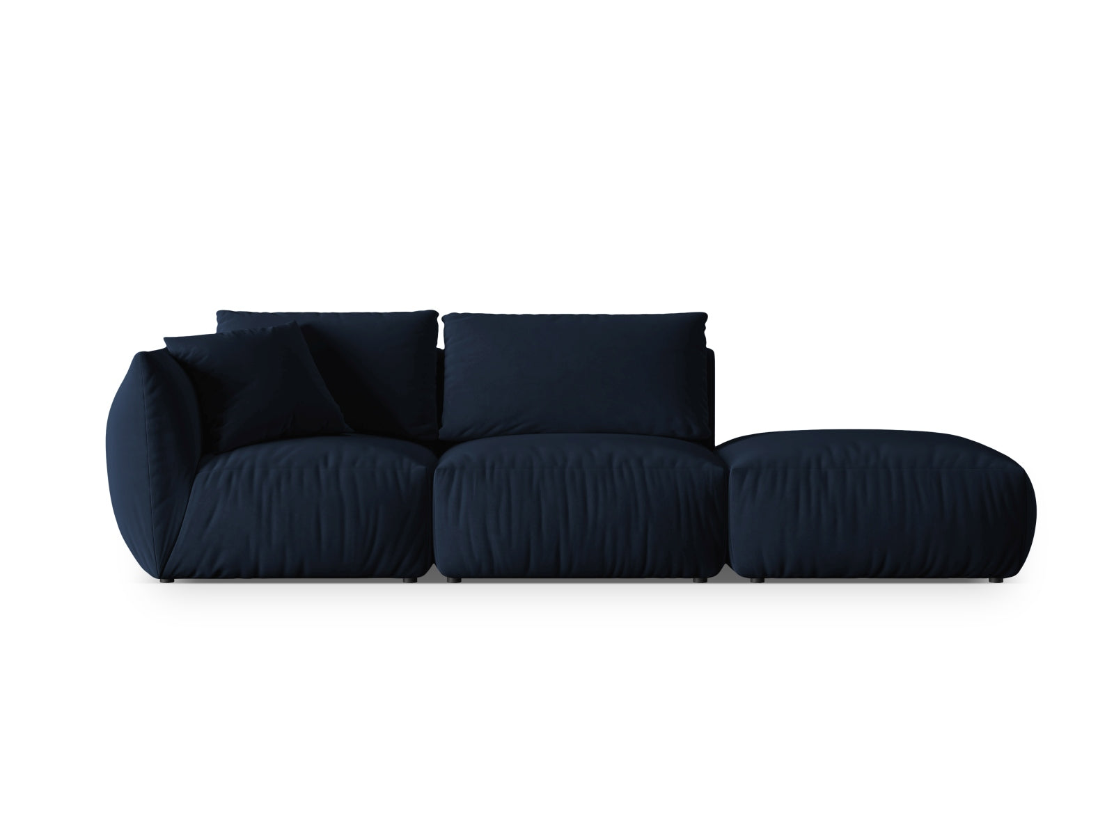 Chris Velour Modular Sofa rechts 3 Sitzer in Royal Blue präsentiert im Onlineshop von KAQTU Design AG. 3er Sofa ist von Micadoni