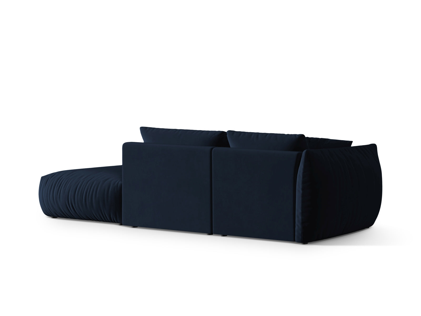 Elegantes 3-Sitzer Sofa Chris Velour in Royal Blue-Casino, ideal für stilvolle Wohnräume, erhältlich bei Micadoni.