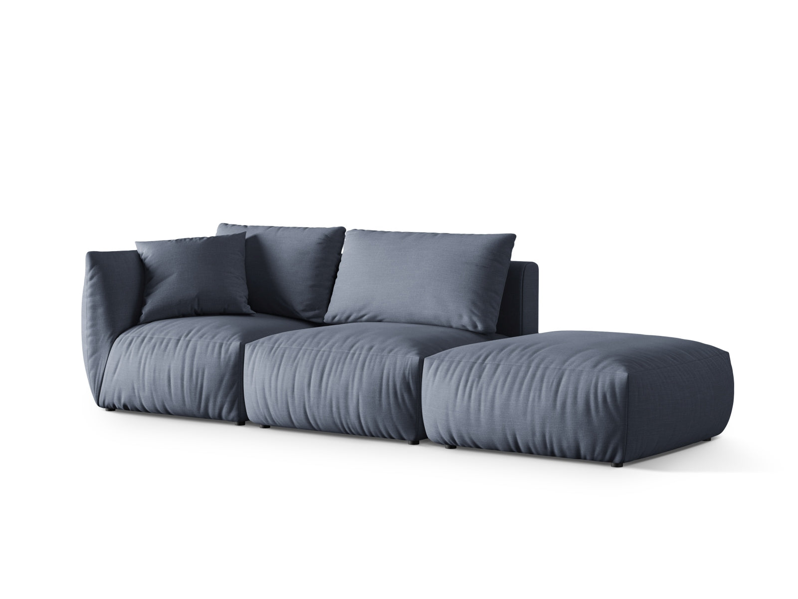 Modernes Chris Modular Sofa in zartem Lichtgrün, perfekt für gemütliche Wohnzimmer. Bequemer 3-Sitzer von Micadoni.