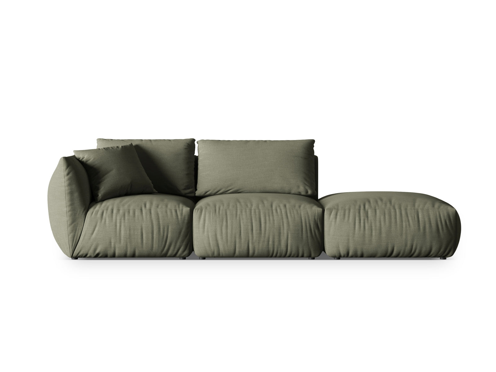 Chris Modular Sofa rechts 3 Sitzer in Muted Blue präsentiert im Onlineshop von KAQTU Design AG. 3er Sofa ist von Micadoni