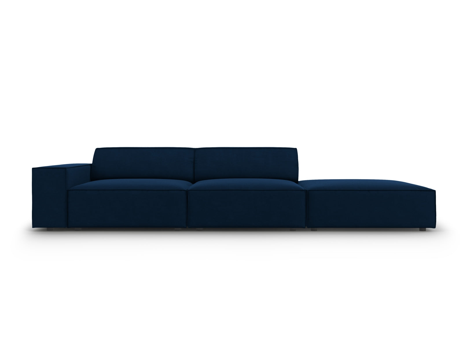 Jodie Velour modulares Sofa rechts 3 Sitzer in Royal Blue-Bluvel präsentiert im Onlineshop von KAQTU Design AG. L-Sofa rechts ist von Micadoni