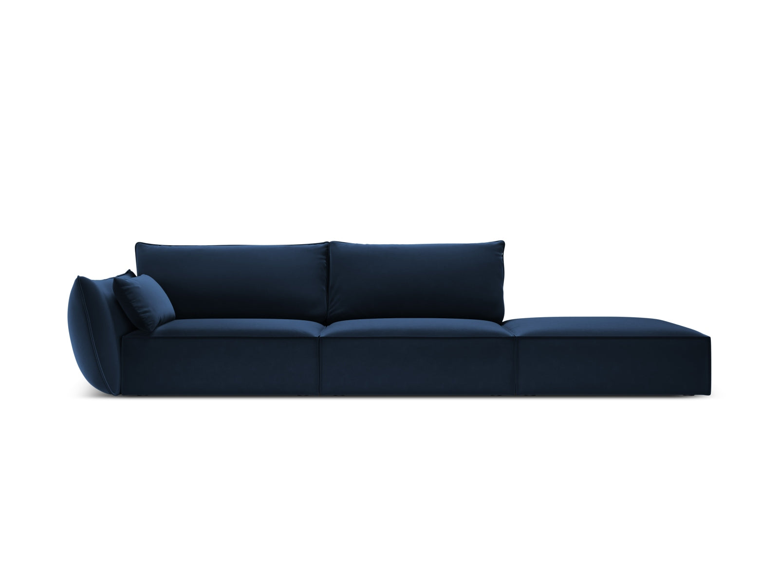 Kaelle Velour Sofa rechts 4 Sitzer in Royal Blue präsentiert im Onlineshop von KAQTU Design AG. L-Sofa rechts ist von Micadoni