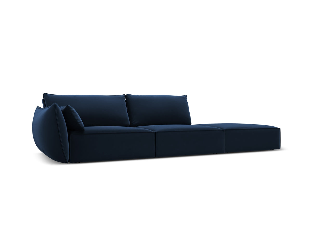 Kaelle Velour Sofa rechts 4 Sitzer in Royal Blue-Bluvel präsentiert im Onlineshop von KAQTU Design AG. L-Sofa rechts ist von Micadoni